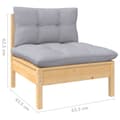Miniatyrbild 10 av 10: Loungegrupp med dynor 9 delar grå furu - Loungegrupp - Loungegrupper - Home & Living