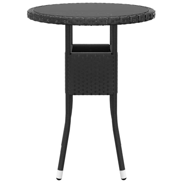 Spisebordssæt til haven 3 dele polyrattan sort - Havespisebordssæt - Spisebordssæt Til Haven - Home & Living