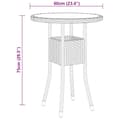 Miniatyrbillede 8 af 9: Spisebordssæt til haven 3 dele polyrattan sort - Havespisebordssæt - Spisebordssæt Til Haven - Home & Living