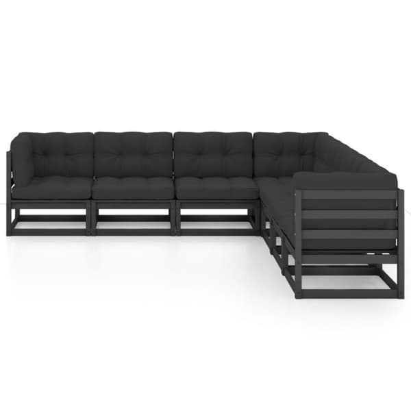 Loungesæt til haven 7 dele med hynder massivt fyrretræ - Haveloungesæt - Udendørs Loungesæt - Home & Living