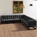 Miniatyrbillede 2 af 11: Loungesæt til haven 7 dele med hynder massivt fyrretræ - Haveloungesæt - Udendørs Loungesæt - Home & Living
