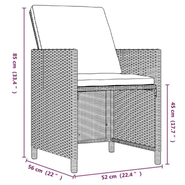 Spisebordssæt til haven 9 dele med hynder polyrattan beige - Spisebordssæt Til Haven - Havespisebordssæt - Home & Living