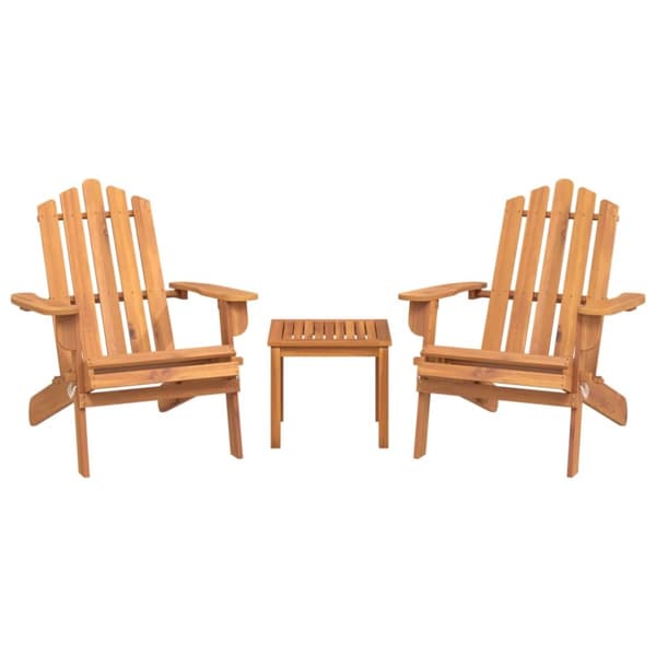 Adirondack-loungesæt til haven 3 dele massivt akacietræ - Haveloungesæt - Loungesæt Til Haven - Home & Living