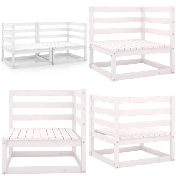 Hjørnedele til havesofa 2 stk. Massivt fyrretræ - Hjørnesofa - Hjørnesofaer - Home & Living