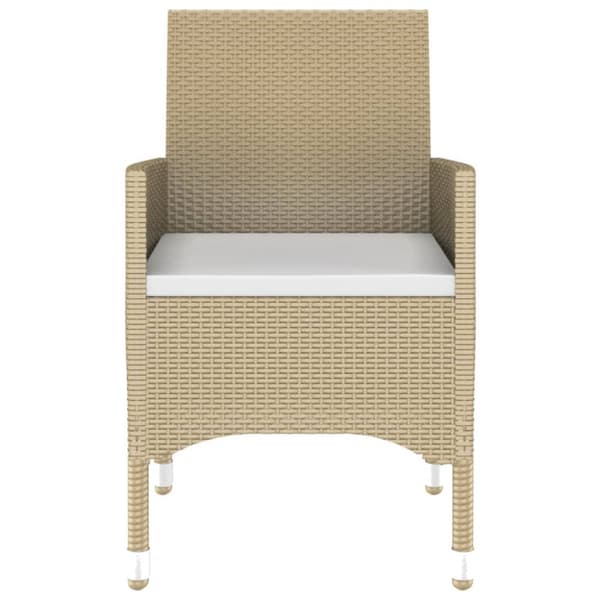 3-osainen Ulkoruokailuryhmä polyrottinki beige - Ulkoruokailuryhmä - Ulkoruokailuryhmät - Home & Living