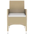 Pikkukuva 7 / 9: 3-osainen Ulkoruokailuryhmä polyrottinki beige - Ulkoruokailuryhmä - Ulkoruokailuryhmät - Home & Living