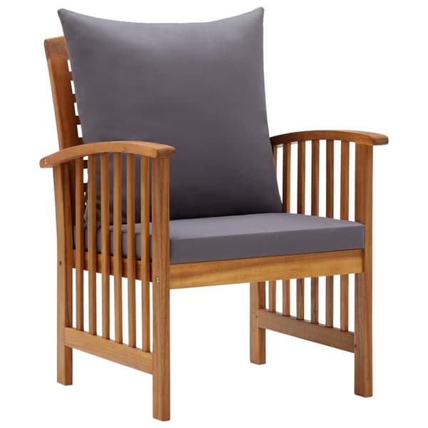 Loungegrupp med dynor 4 delar massivt akaciaträ - Trädgårdslounge - Trädgårdssoffor - Home & Living