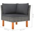 Miniatyrbillede 8 af 10: Loungesæt til haven 9 dele med hynder polyrattan grå - Haveloungesæt - Loungesæt Til Haven - Home & Living