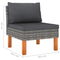 Miniatyrbillede 10 af 10: Loungesæt til haven 9 dele med hynder polyrattan grå - Haveloungesæt - Loungesæt Til Haven - Home & Living