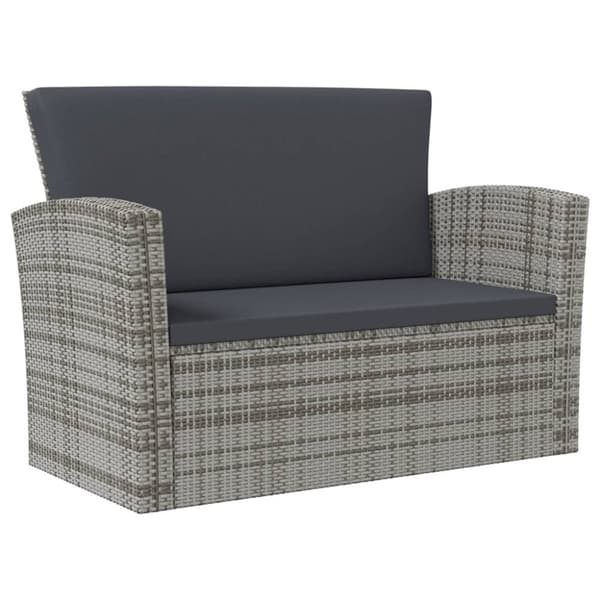 Loungegrupp med dynor 16 delar konstrotting grå - Loungegrupp - Loungegrupper - Home & Living