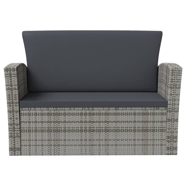 Loungegrupp med dynor 16 delar konstrotting grå - Loungegrupp - Loungegrupper - Home & Living