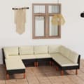 Miniatyrbillede 2 af 10: Loungesæt til haven 8 dele med hynder polyrattan sort - Haveloungesæt - Loungesæt Til Haven - Home & Living