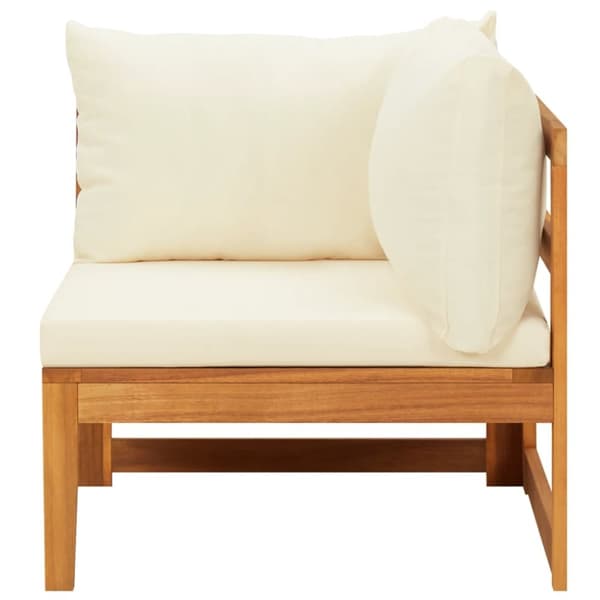 Loungegrupp för trädgården med gräddvita dynor 3 delar akacia - Trädgårdsloungegrupp - Trädgårdsloungeset - Home & Living