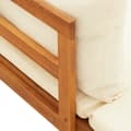 Miniatyrbild 9 av 11: Loungegrupp för trädgården med gräddvita dynor 3 delar akacia - Trädgårdsloungegrupp - Trädgårdsloungeset - Home & Living