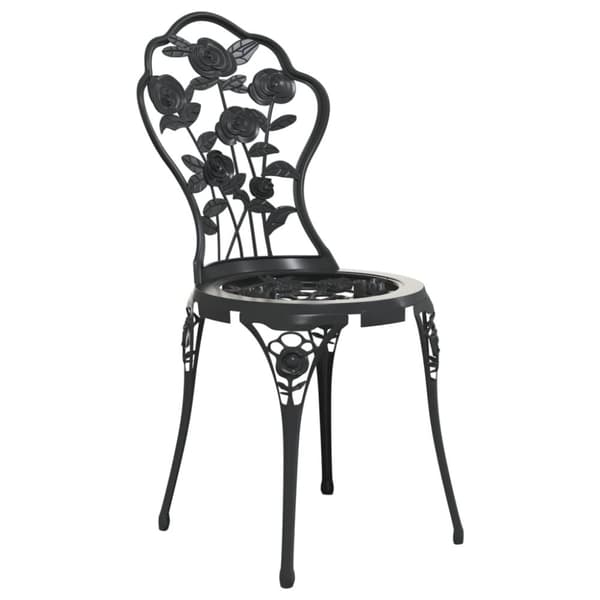 Caféset 3 delar gjuten aluminium svart - Caféset - Bord Och Stolar - Home & Living