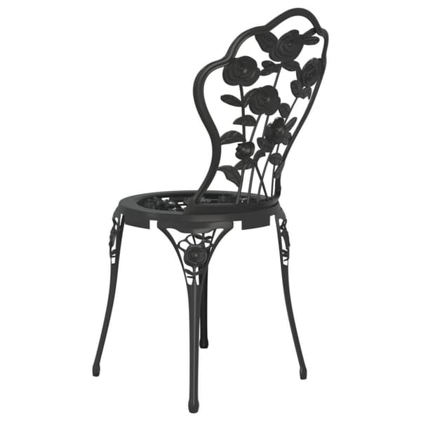 Caféset 3 delar gjuten aluminium svart - Caféset - Bord Och Stolar - Home & Living