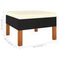 Miniatyrbillede 9 af 10: Loungesæt til haven 4 dele med hynder polyrattan sort - Haveloungesæt - Loungesæt Til Haven - Home & Living