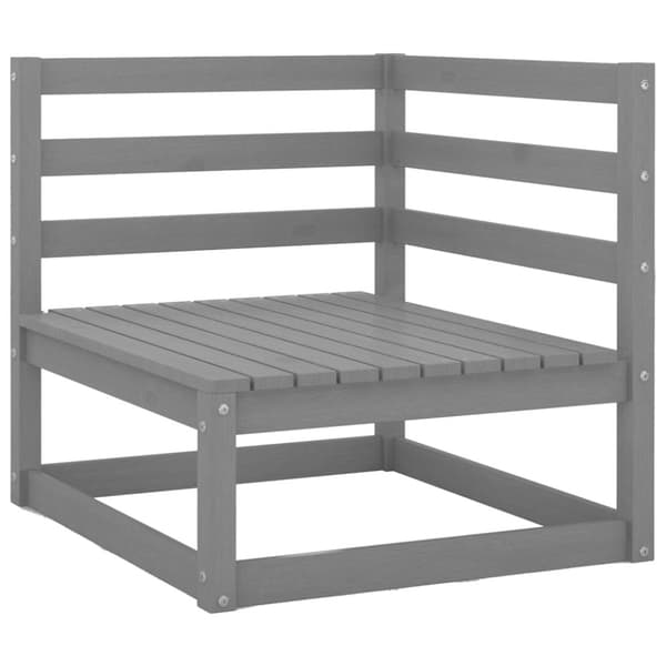 Hjørnedele til havesofa 2 stk. Massivt fyrretræ grå - Hjørnesofa - Hjørnesofaer - Home & Living