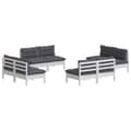 Miniatyrbild 4 av 9: Loungegrupp med antracit dynor 8 delar massiv furu - Loungegrupp - Loungegrupper - Home & Living