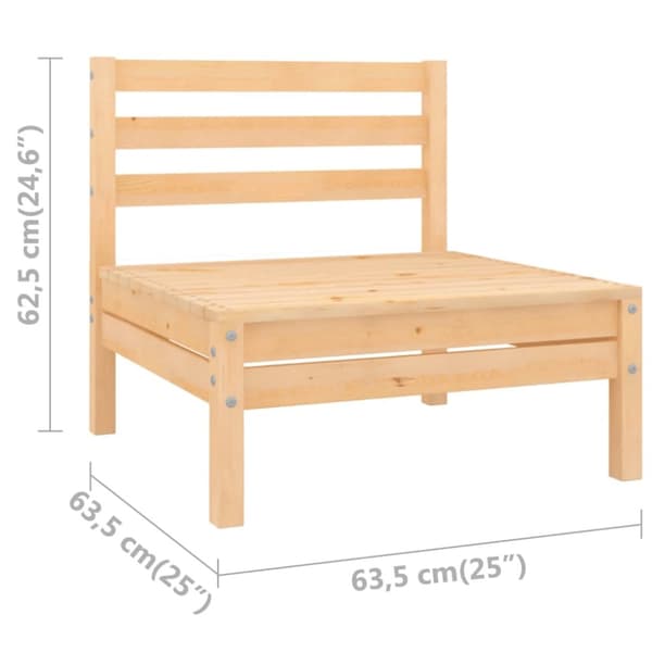 Midterdele til havesofa 2 stk. Massivt fyrretræ - Midterdel Til Havesofa - Midterdele Til Havesofa - Home & Living