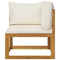 Miniatyrbild 6 av 11: Loungegrupp för trädgården med dyna gräddvit 5 delar akaciaträ - Loungeset - Lounge Set - Home & Living