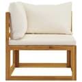 Miniatyrbild 7 av 11: Loungegrupp för trädgården med dyna gräddvit 5 delar akaciaträ - Loungeset - Lounge Set - Home & Living