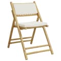Miniatyrbillede 5 af 11: vidaXL bistrostole 3 stk. foldbare med cremehvide hynder bambus