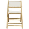 Miniatyrbillede 6 af 11: vidaXL bistrostole 3 stk. foldbare med cremehvide hynder bambus