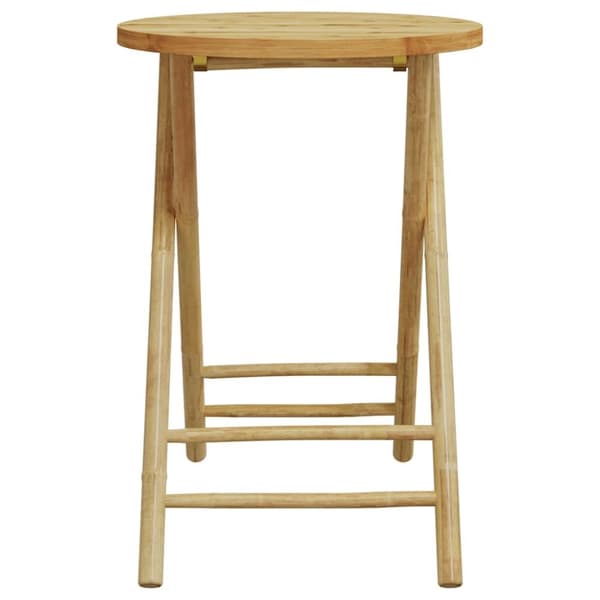 vidaXL bistrostole 3 stk. foldbare med cremehvide hynder bambus