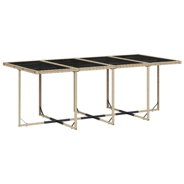 vidaXL spisebordssæt til haven 9 dele med hynder polyrattan beige