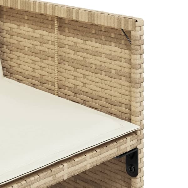 vidaXL spisebordssæt til haven 9 dele med hynder polyrattan beige