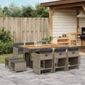Miniatyrbillede 11 af 11: vidaXL loungesæt til haven 11 dele med hynder polyrattan grå