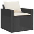 Miniatyrbillede 4 af 10: vidaXL sofasæt til haven 6 dele med hynder polyrattan sort