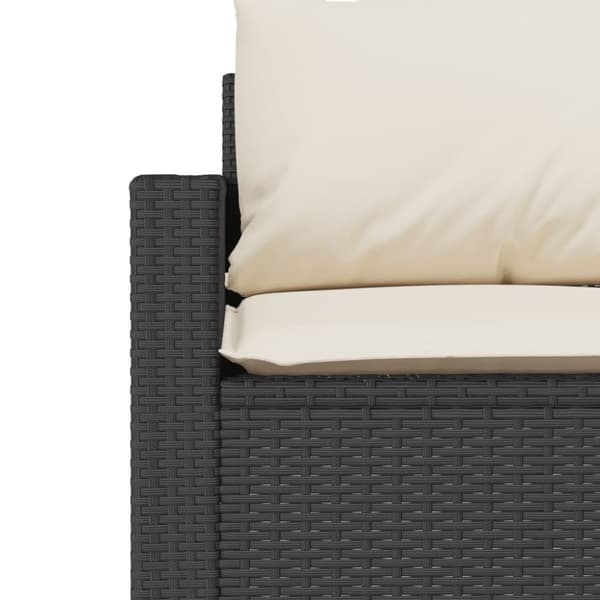 vidaXL sofasæt til haven 6 dele med hynder polyrattan sort