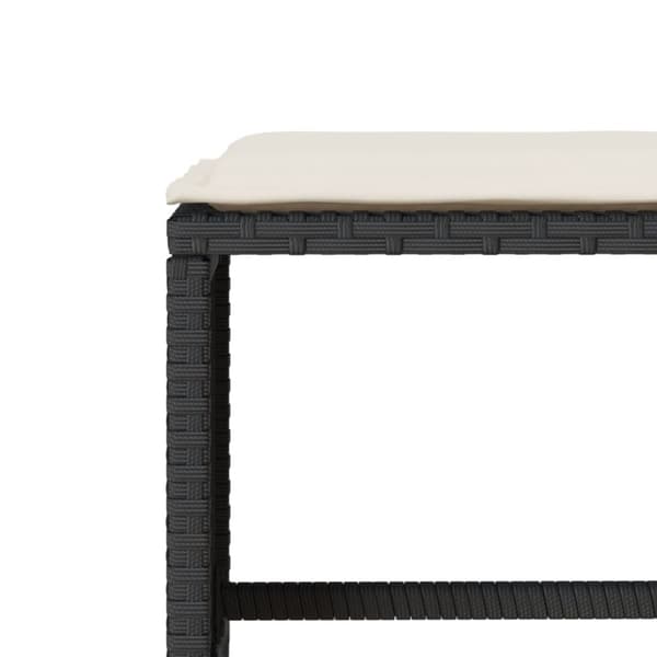 vidaXL sofasæt til haven 6 dele med hynder polyrattan sort