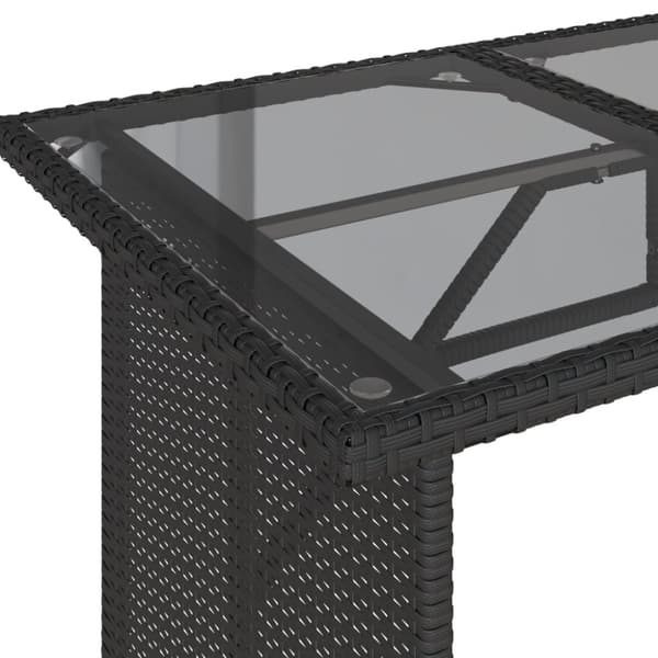 vidaXL sofasæt til haven 6 dele med hynder polyrattan sort