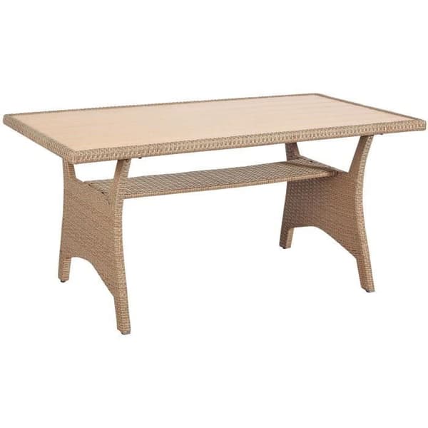KAPAS trädgårdsmöbler - 5 personer - Stål och vävt harts - Beige