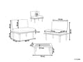 Miniatyrbilde 3 av 11: Hagesofasett Off-white Puter Akasietre Moderne Utendørs 2 Seter Lenestoler 1 Bord