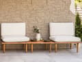 Miniatyrbillede 6 af 11: Havemøbelsæt Lyst Akacietræ 2 Personers Modul Lænestole Loungesæt Multifunktionel Havebord til Terrasse Have Indretning Vejr Bestandig UV