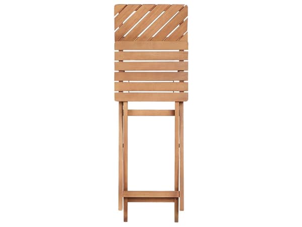 Bistroset Mörkt Eukalyptusträ 3 Delar 2 Stolar och Bord Hopfällbart Lameller Modern Design Terass Balkong Trädgård