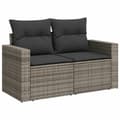 Miniatyrbillede 7 af 11: vidaXL sofasæt til haven 9 dele med hynder polyrattan grå