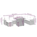 Miniatyrbillede 3 af 3: vidaXL sofasæt til haven 9 dele med hynder polyrattan grå
