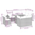 Miniatyrbillede 3 af 3: vidaXL sofasæt til haven 9 dele med hynder polyrattan grå