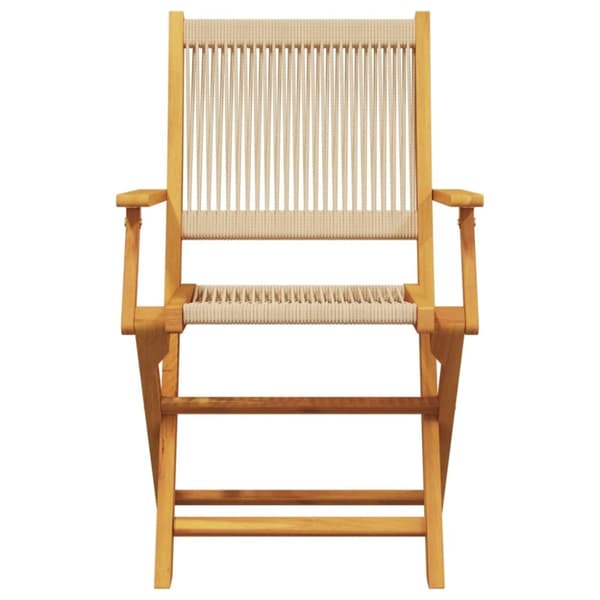 vidaXL Bistrosett 3 deler beige polypropylen og heltre