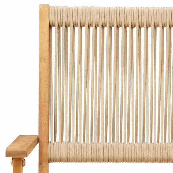 vidaXL Bistrosett 3 deler beige polypropylen og heltre