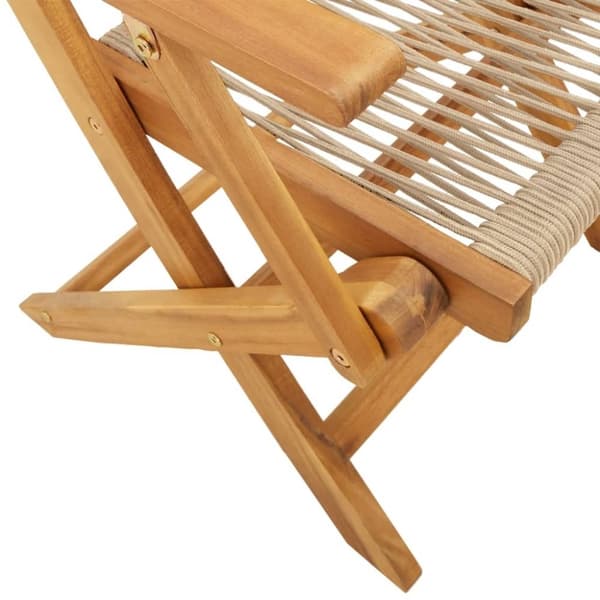 vidaXL Bistrosett 3 deler beige polypropylen og heltre