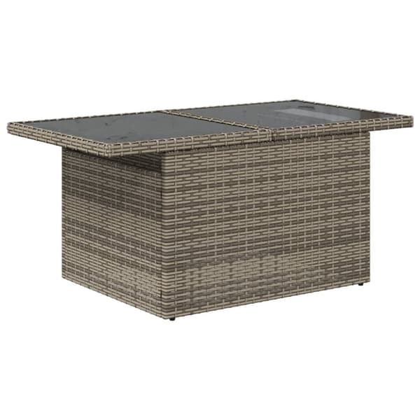 vidaXL sofasæt til haven 10 dele med hynder polyrattan grå