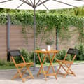 Miniatyrbillede 1 af 11: vidaXL bistrosæt 3 dele polyrattan og massivt træ sort