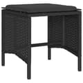 Miniatyrbillede 4 af 10: vidaXL sofasæt til haven 6 dele med hynder polyrattan sort