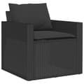 Miniatyrbillede 5 af 10: vidaXL sofasæt til haven 6 dele med hynder polyrattan sort